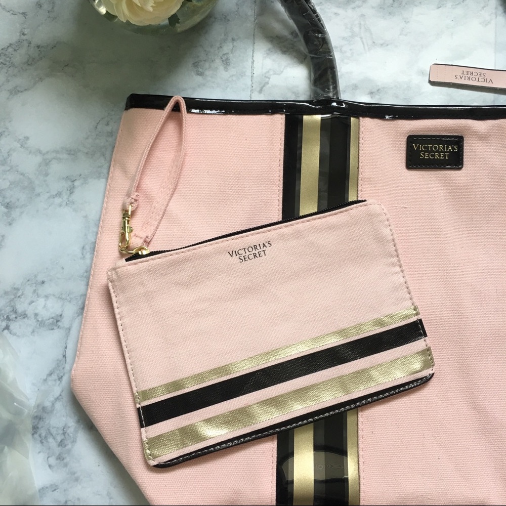 NWT VICTORIA’S SECRET PINK TOTE WITH MAKE UP BAG - Picture 4 of 5